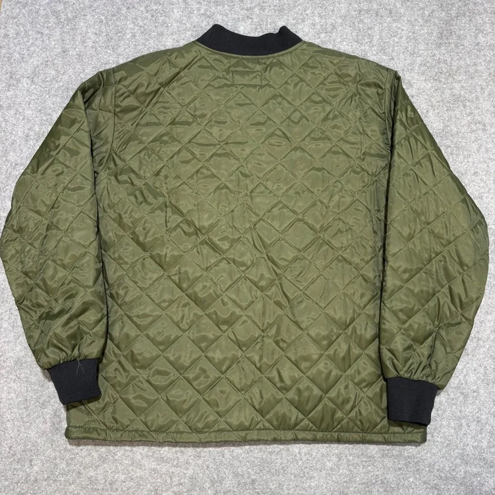 RedHead Mens XL Quilted Bomber Jacket Olive Green Full Zip Outdoor Puffer